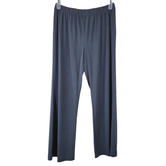 Evelyn Women's Pants Slinky Pants Travel Gray Pull On Comfort Small Wide Leg - Picture 1 of 7